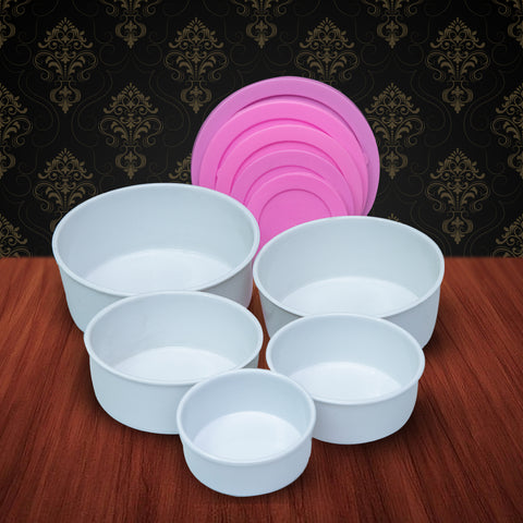 5Pcs Matte Food Storage Melamine Bowls