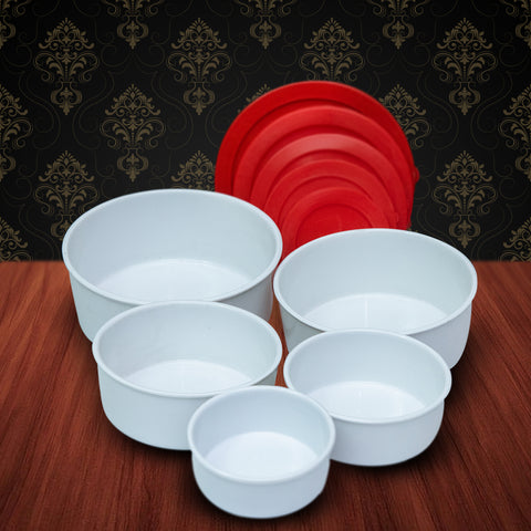 5Pcs Matte Food Storage Melamine Bowls