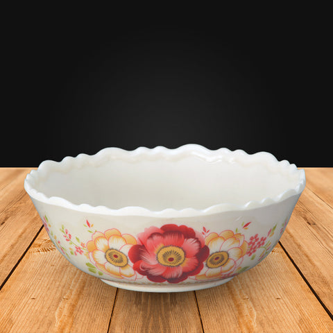 7Pcs Brown Flower Melamine Bowl Set