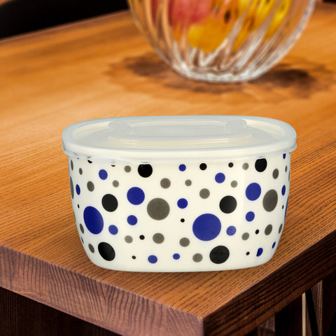 3Pcs Blue Dot Melamine Bowls