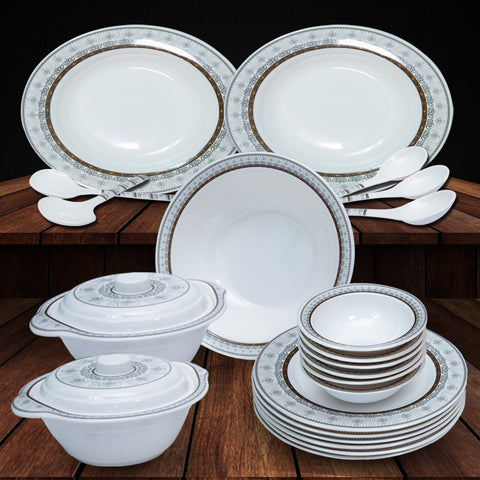 Ornamental Design Melamine Dinner Set