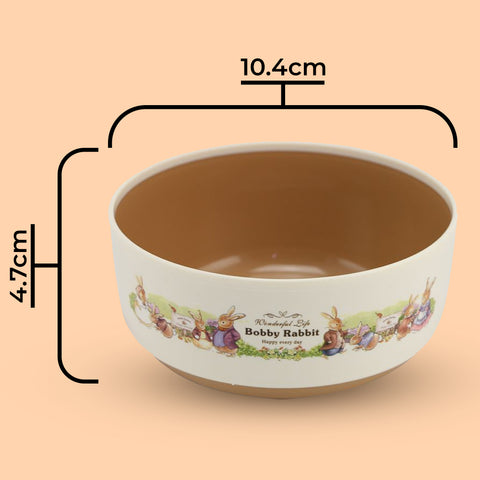 4Pcs Bobby Rabbit Plastic Bowls