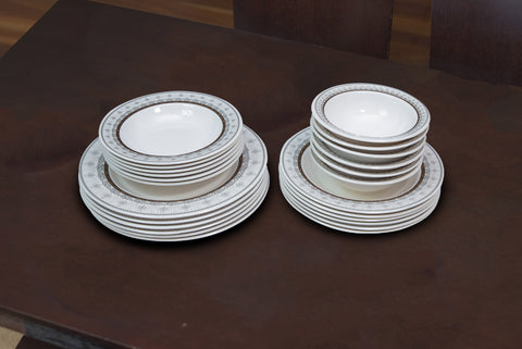 24Pcs Ornamental Design Melamine Dinner Set