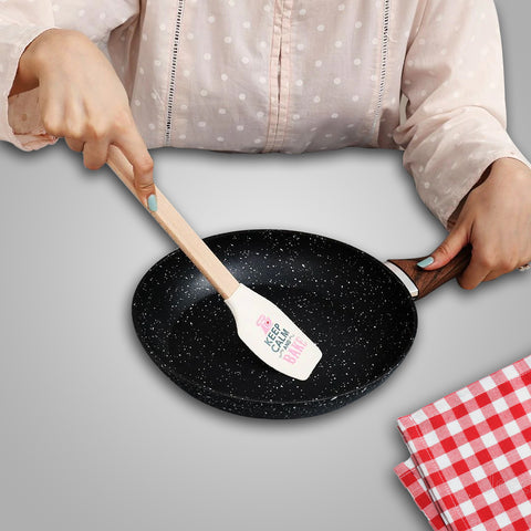 3Pcs Silicone Spatula Bamboo Wood Made