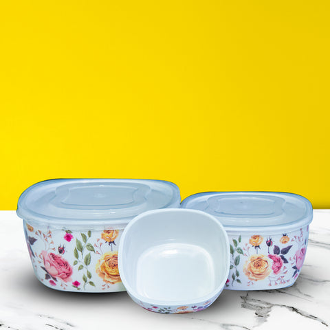 3Pcs Melamine Skin Leaves Bowls