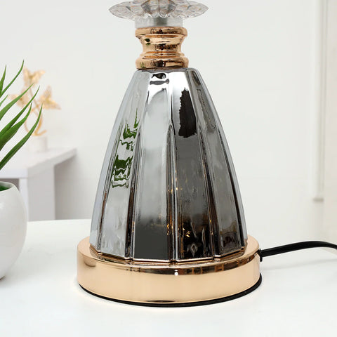 Elevated Serene Gold Rim Glazed Table Lamp