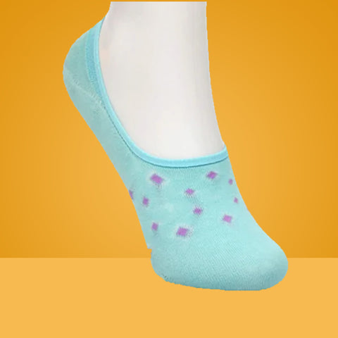 5 Packs Splash Design Premium Cotton No Show Ankle Socks