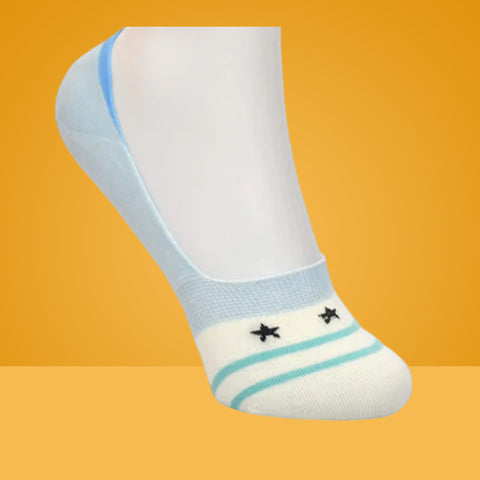 5 Packs Three Star Icon Premium Cotton No Show Ankle Socks