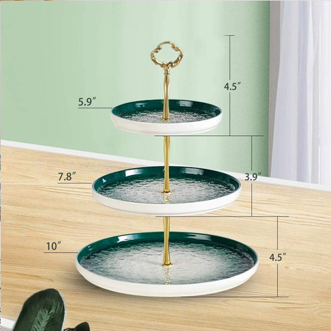 Ceramic Tray 3 Tier Nordic Style Round