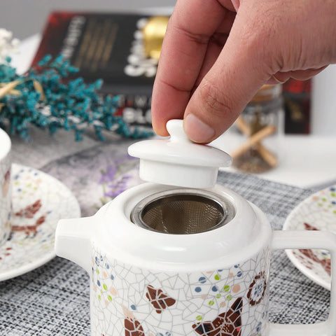 5Pcs Ceramic Fox Tea Set