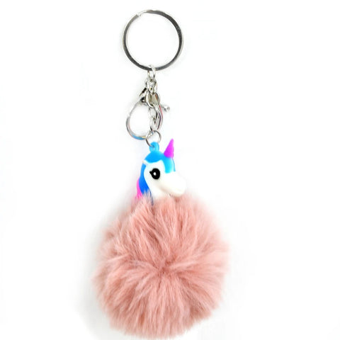Keychain- Fluffy Ball Hanging
