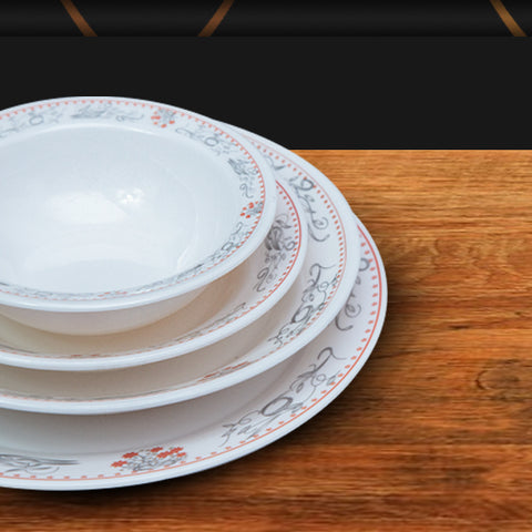 24Pcs Floral Melamine Dinner Set