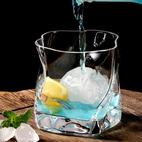 6 Pcs Old Fashioned Wavy Glass Set