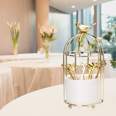 Porclein Bird Cage Flower Pot