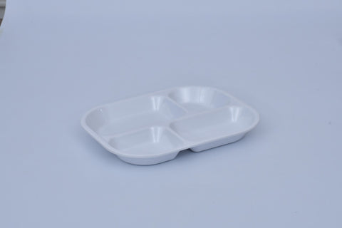White Splitted Melamine Tray