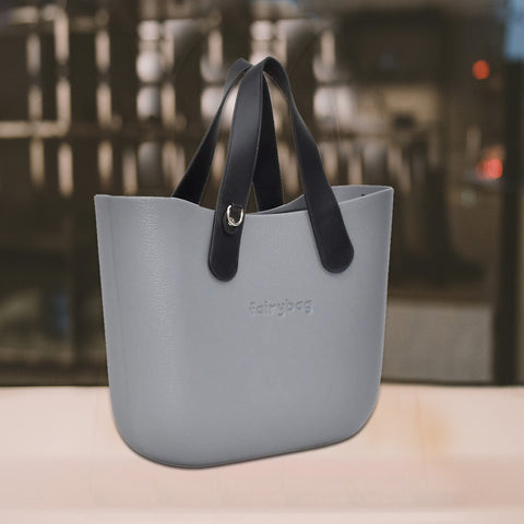 Grey Silicone Tote Ladies Bag