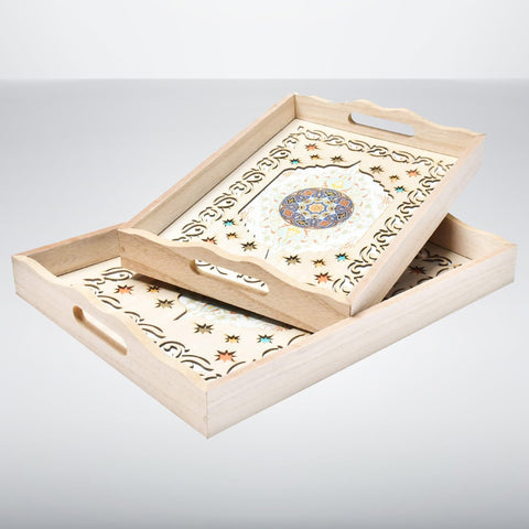 Pair of Mediterranean Design Trays