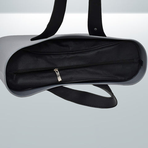 Grey Silicone Tote Ladies Bag