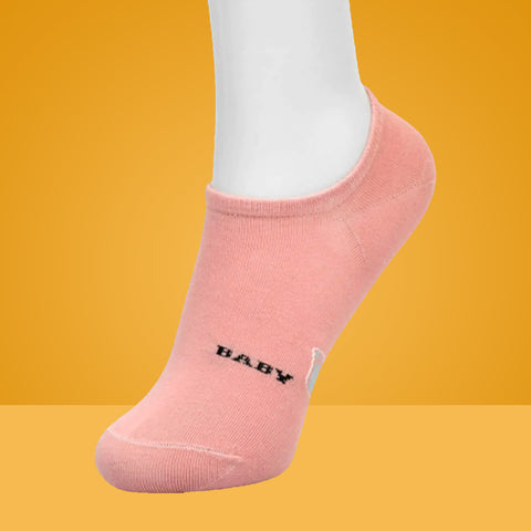5 Packs Baby Title Design Premium Cotton No Show Ankle Kids Socks