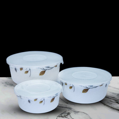 3Pcs Brown Leaves Marble Bowls