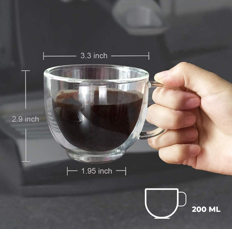 Cool Round Bottom Double Wall Glass Coffee Mug