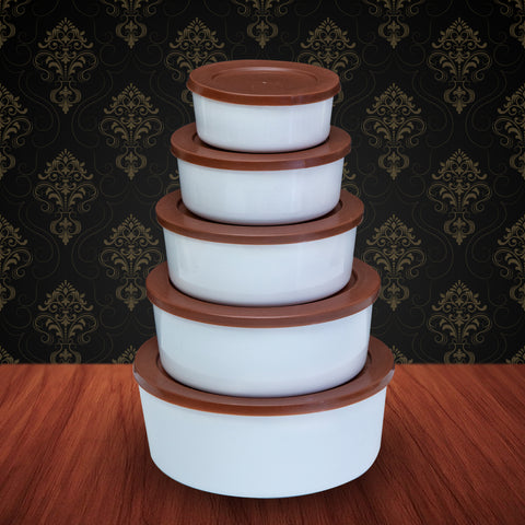 5Pcs Matte Food Storage Melamine Bowls