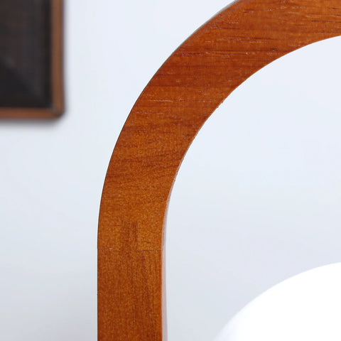 Globe Style Table Lamp Traditional Wood Base