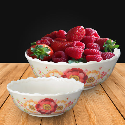 7Pcs Rose Melamine Bowl Set