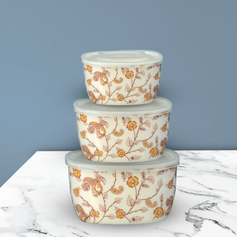 3Pcs Blue Dot Melamine Bowls