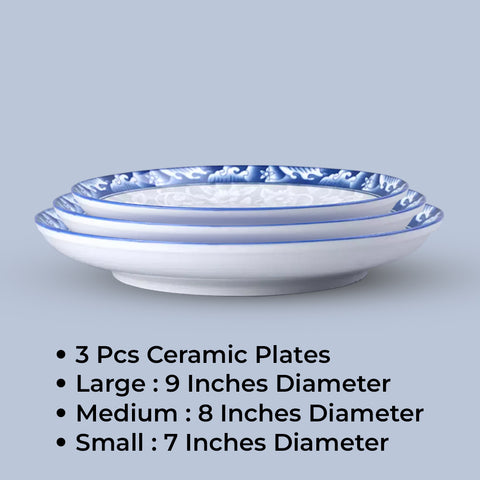 3Pcs Ceramic Platters