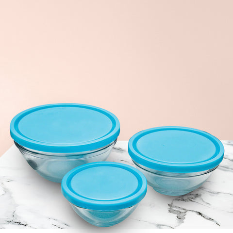 3Pcs Glass Sealed Bowls