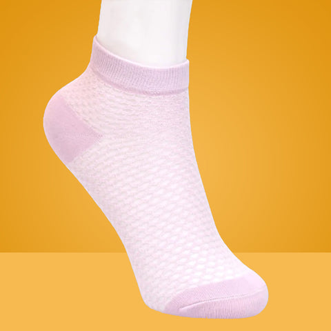 6 Packs Mosaic Pattern Cotton Cut Liner Socks