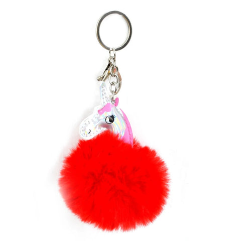 Keychain- Fluffy Ball Hanging