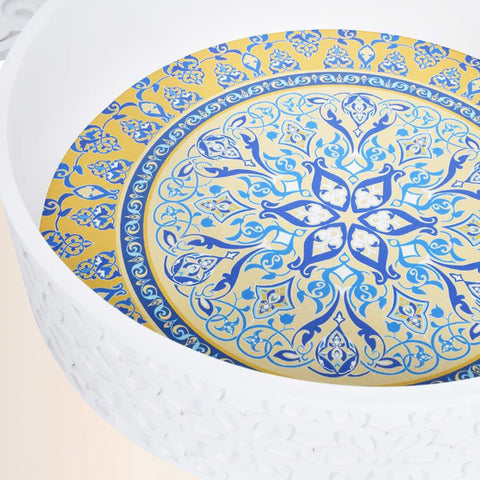 Floral Art Round Hot Pot