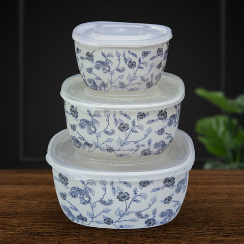 3Pcs Peach Melamine Bowls