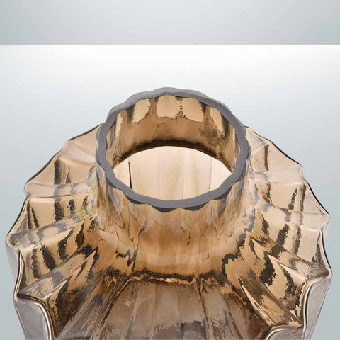 Antique Brown Fancy Glass Vase