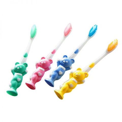 4 Packs Soft Bristles Teddy Bear Style Kids Toothbrush