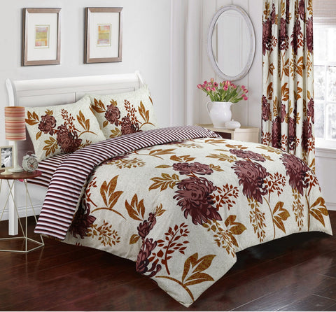 Euro brown Cotton Satin Duvet Cover Set