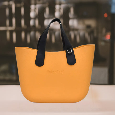 Yellow Silicone Tote Ladies Bag