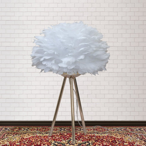 Luminous Furry Feather Table Lamp