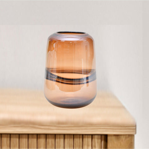 Brown Elegant Sienna Glass Vase