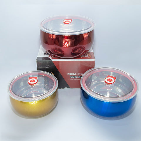 3Pcs High-Grade Stainless Steel Bowls