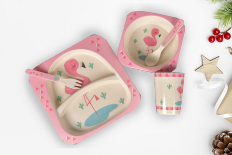 5Pcs Melamine Kids Dinnerware Set