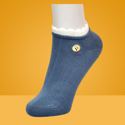 5 Packs Premium Design Cotton No Show Ankle Socks