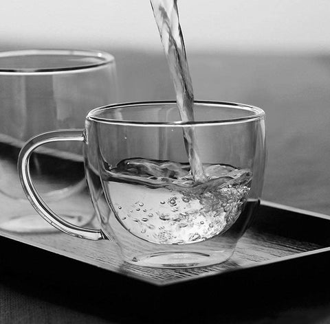 Cool Round Bottom Double Wall Glass Coffee Mug