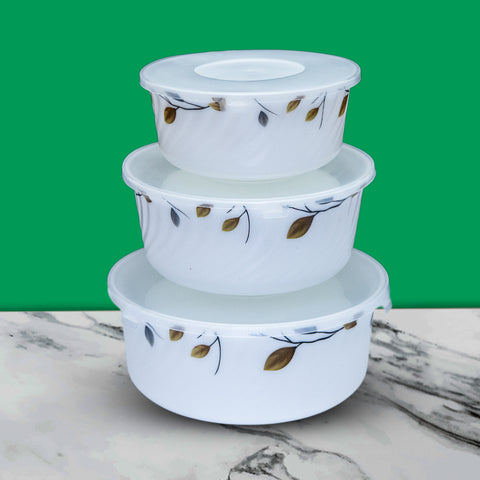 3Pcs Brown Leaves Marble Bowls