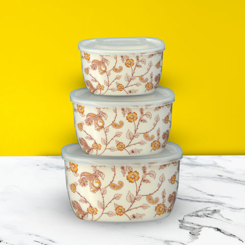 3Pcs Melamine Skin Leaves Bowls