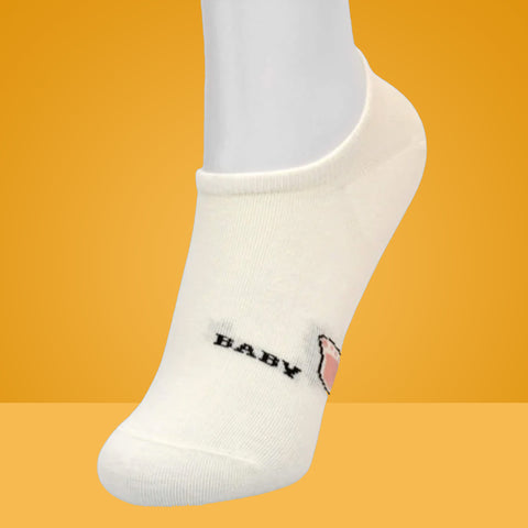 5 Packs Baby Title Design Premium Cotton No Show Ankle Kids Socks