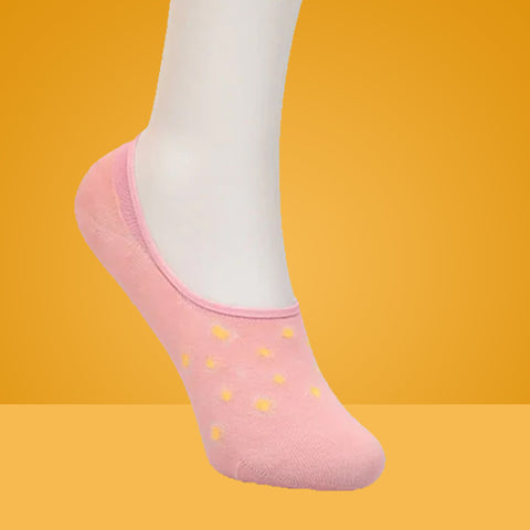 5 Packs Splash Design Premium Cotton No Show Ankle Socks