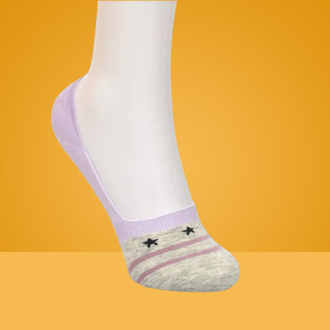 5 Packs Three Star Icon Premium Cotton No Show Ankle Socks